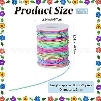 Segmentgefärbte runde Polyester-Elastikschnur&nbsp;OCOR-WH20018-35D-1