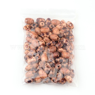 Wholesale Printed Natural Wood Beads 