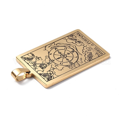 Pendentif en acier inoxydable 201&nbsp;STAS-B033-01G-10-1