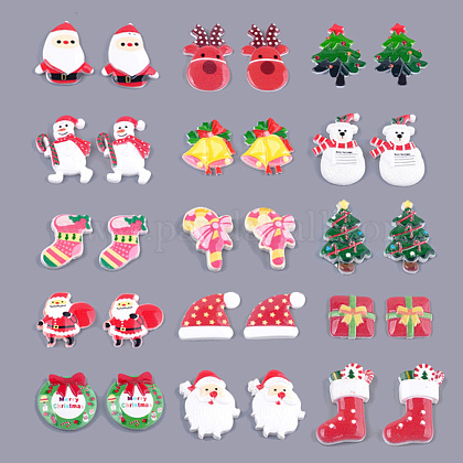 樹脂カボション クリスマステーマ 父のクリスマス クリスマスソックス クリスマスハット クリスマスベル クリスマススノーマン クリスマスツリー クリスマストナカイ ミックスカラー 34x29x5mm 60個 セットの通販 Jp Pandahall Com