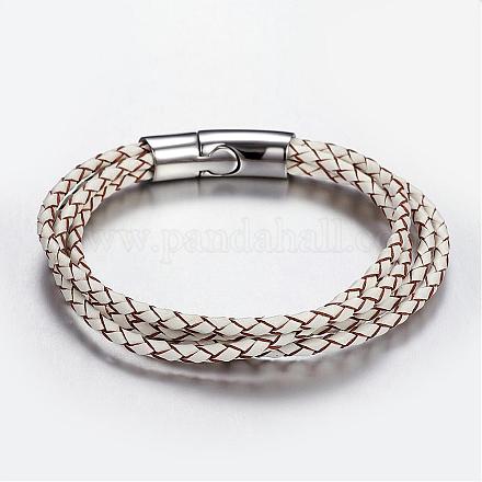 Leather Cord Bracelets BJEW-D428-06B-1