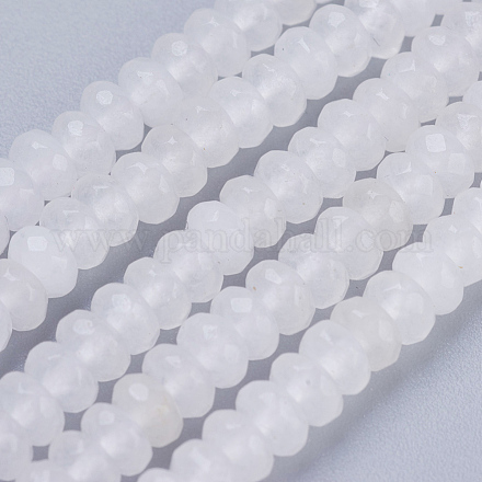 Natürliche weiße Jade perlen Stränge G-K255-24A-1