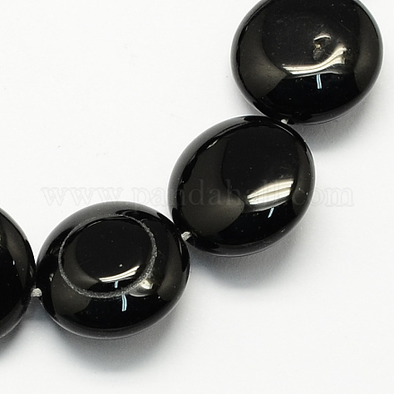 Gefärbte natürliche schwarze Onyxperlenstränge G-S110-02-1