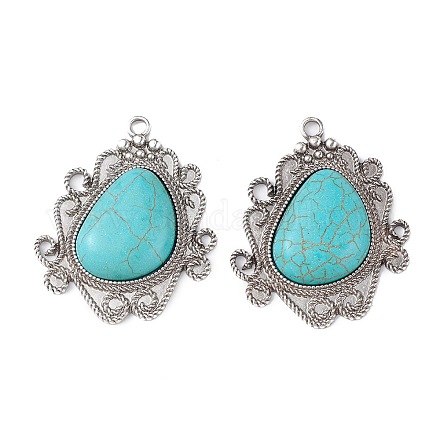 Synthetic Turquoise Pendants FIND-TAC0022-20AS-1