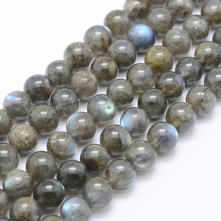 Chapelets de perles en labradorite naturelle  X-G-P336-19-8mm-1
