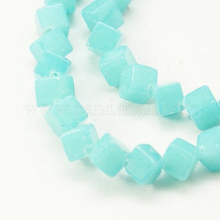 Chapelets de perles de jade blanche naturelle G-C224-4x4mm-03-1