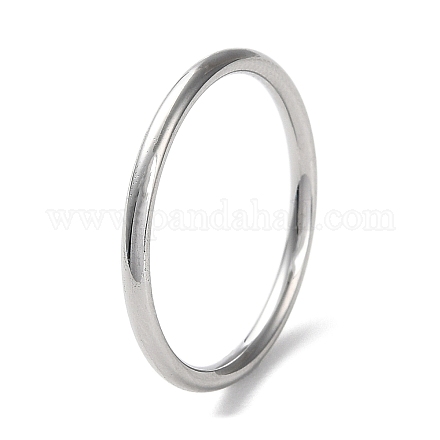 304 anello da dito semplice a fascia semplice in acciaio inossidabile per donna uomo RJEW-F152-01E-P-1