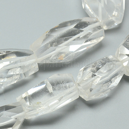 Natural Quartz Crystal Beads Strands G-Q948-40-1