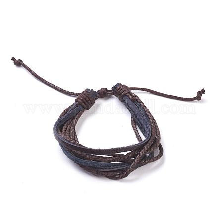 Bracelets de multi-brins en cuir BJEW-FF0007-013A-1