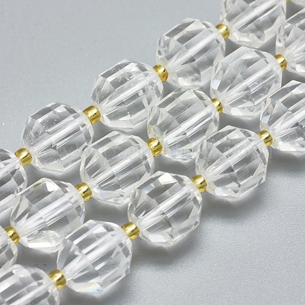 Grado de hilos de perlas de cristal de cuarzo naturales G-K303-A11-12mm-1