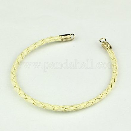 Braided PU Leather Cord Bracelet Making AJEW-JB00020-02-1