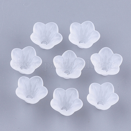 5-petal transparentes bolitas de acrílico X-MACR-S362-05-1