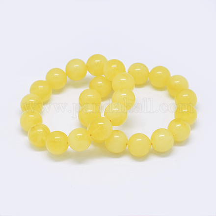Resin Imitation Amber Beads Stretch Bracelets BJEW-E337-09H-1