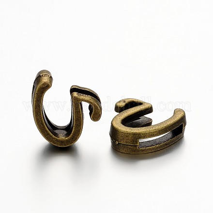 Charms da lettera in lega di bronzo placcato bronzo antico stile tibetano PALLOY-J542-U-NF-1