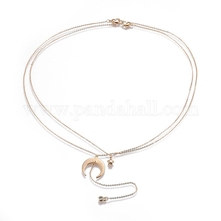 Messing hängende Halsketten NJEW-JN02386-1