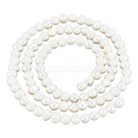 Nbeads 1 hebra grado a hebras de perlas de perlas de agua dulce cultivadas naturales PEAR-NB0001-08-1
