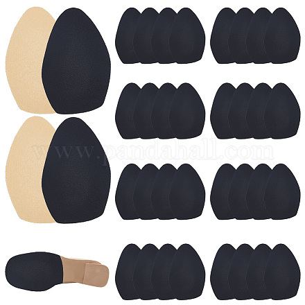 PandaHall 20pcs Shoe Sole Protectors Black Shoe Bottom Grip Pads Noise Reduction Shoes Cushion Shoe Grips on Bottom of Shoes Stick-on Suede Soles Pads for High-Heels Boots Leather Shoes FIND-WH0037-41-1