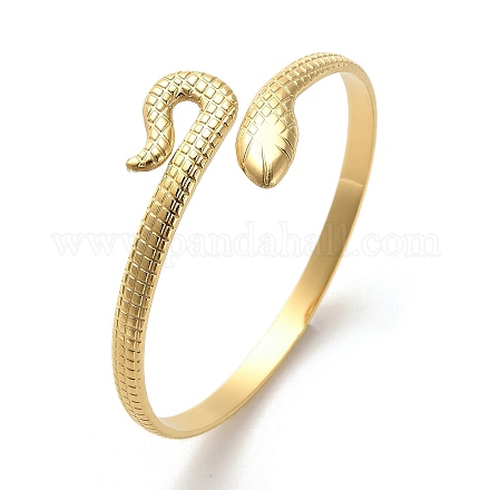 Bracelet manchette doré 304 en acier inoxydable pour femme BJEW-C050-02B-G-1