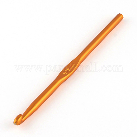 ランダム単色アルミニウムかぎ針編みフック  袋ごとに単一の色  ピン：6.0mm  148x6mm TOOL-R058-09-1
