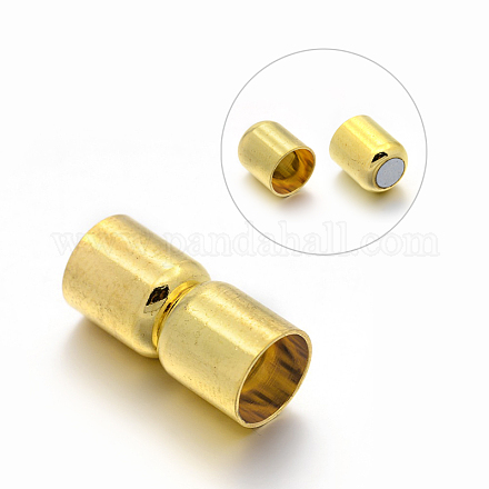 Brass Magnetic Clasps KK-E641-01-8x18mm-G-1