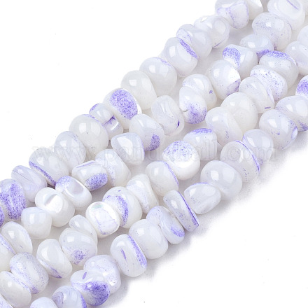 Chapelets de perles en coquillage naturel SSHEL-S278-131A-1