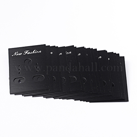 100pcs rectangle plastique boucle d'oreille cartes d'affichage X-EDIS-D003-2-1