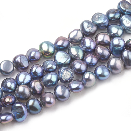 Brins de perles de culture d'eau douce naturelles PEAR-S012-81A-1