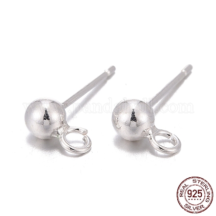 925 Sterling Silver Stud Earring Findings STER-S002-49-1