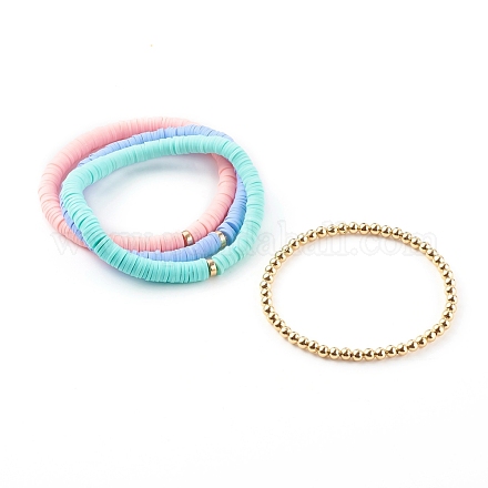 Set di braccialetti con perline elasticizzati BJEW-JB06177-02-1