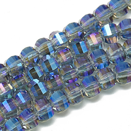 Electroplate Glass Beads Strands X-EGLA-Q094-A15-1