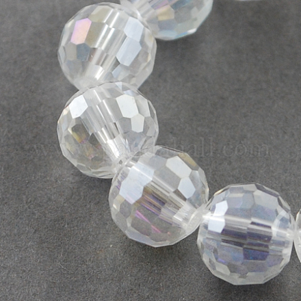 Chapelets de perles en verre électroplaqué X-EGLA-R040-12mm-15-1