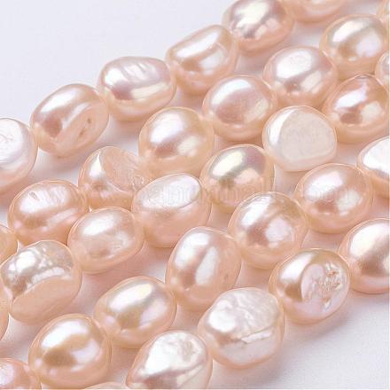 Natural Cultured Freshwater Pearl Beads Strands PEAR-P002-46-1
