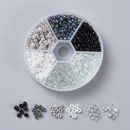60g 6 colores 6/0 cuentas de semillas de vidrio SEED-YW0001-90-4mm-1