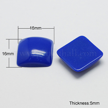 Solid Colour Acrylic Cabochons SACR-S151-16x16mm-09-1