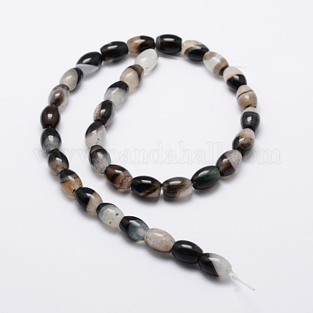 Natural Crystal and Agate Bead Strands G-K134-02-12x16mm-1