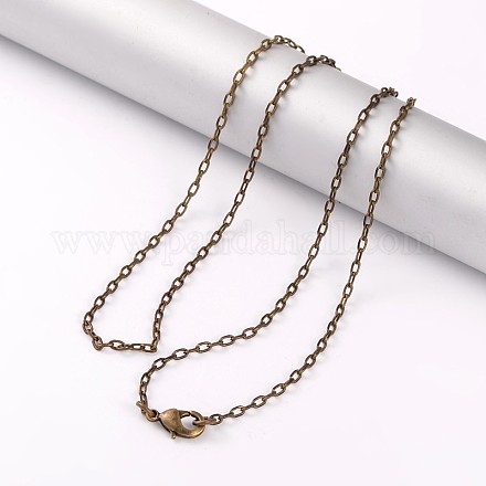 Brass Cable Chain Necklaces NJEW-JN01537-03-1