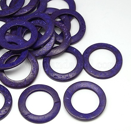 Dyed Wood Jewelry Findings Coconut Linking Rings COCO-O006A-15-1