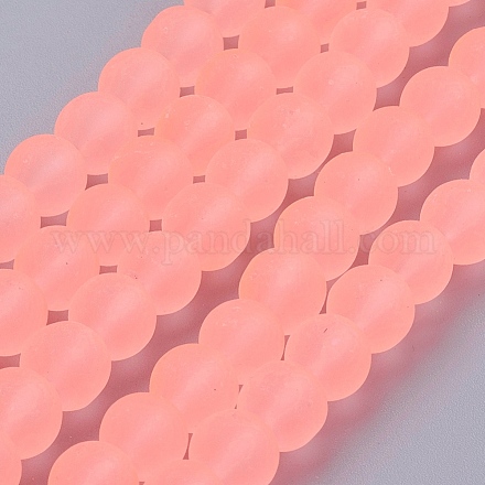 Chapelets de perles en verre transparent X-GLAA-S031-8mm-28-1