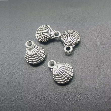 Shell Tibetan Style Zinc Alloy Charms PALLOY-ZN48293-AS-RS-1