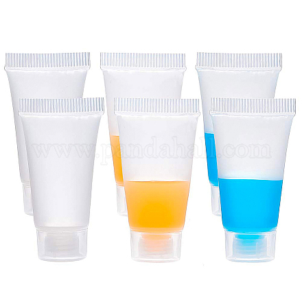 BENECREAT 30 Pack 10ml/0.34oz Mini Plastic Squeezable Lip Gloss Tubes Empty Refillable Tubes for Lotion MRMJ-BC0001-20-1