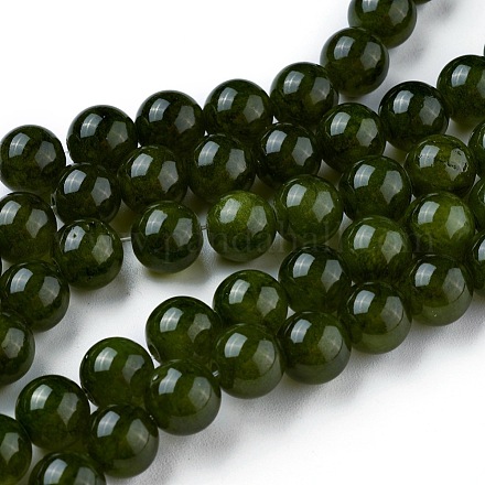 Cuentas de jade verde natural hebras G-I228-8mm-15-1