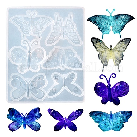 Stampi in silicone per ornamento di farfalle fai da te DIY-E055-20-1