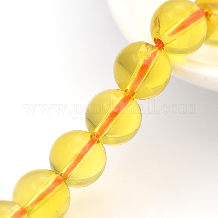 Dyed Natural Quartz Crystal Round Beads Strands G-P088-17-8mm-1