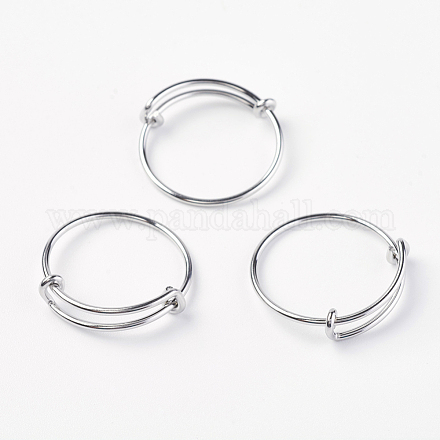 304 anillos ajustables de acero inoxidable RJEW-I056-001P-1