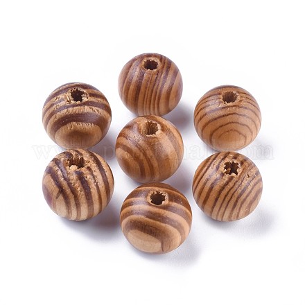 Perles rondes en bois naturel X-WOOD-Q009-18mm-LF-1