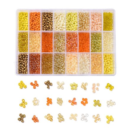 288G 24 Colors Glass Seed Beads SEED-JQ0005-01C-4mm-1