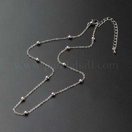 Brass Satellite Chain Necklaces NJEW-JN03558-02-1