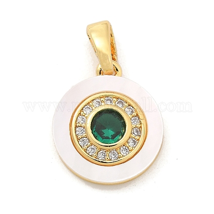 Подвески из латуни с микропаве из циркония KK-M303-02G-02-1