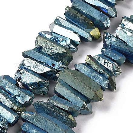 Brins de perles de cristal de quartz naturel G-K181-B16-1