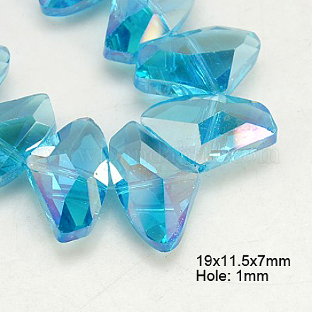 Electroplate Glass Beads EGLA-H002-G-05-1